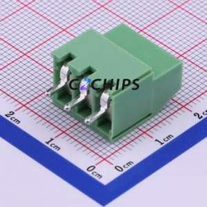 XY129V-B-5.0-3P Screw Terminal Block Through hole Component (THT),P=5mm Connector 1x3P 5mm Green Through Hole - Product Image 2