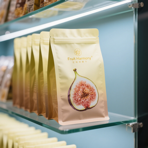 ถุงกระดาษคราฟท์สีน้ำตาลพร้อมซิปสำหรับขนมขบเคี้ยวพิมพ์ลายดิจิทัลแบบตั้งได้ - Product Image 6