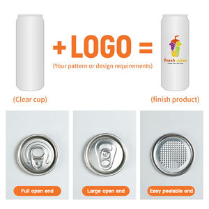 Barattoli in Plastica Trasparente per Succhi, Bevande e Bibite Gassate, Confezioni PET, Bottiglie Usa e Getta con Anello di Apertura e Coperchio in Alluminio - Product Image 2