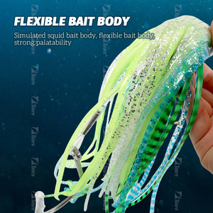 PESCA cabeza acrílica Trolling señuelos gancho Big game señuelos <span class=keywords><strong>película</strong></span> láser pulpo falda Trolling cebo - Product Image 4