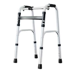 Aide à la marche en alliage d'aluminium, pliable, réglable en hauteur, antidérapante, déambulateur portable pour personnes âgées, assistance à la réadaptation - Product Image 5