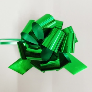 Wholesale Luxury Floral Embossed PP Plastic <b>Pull</b> <b>Bow</b> Gift <b>Bow</b> for Christmas Birthday Halloween Gift Wrapping - Product Image 1