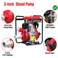 Pompe à eau diesel haute pression en fonte Hi-earns de 3 pouces (80 mm) pour l'irrigation efficace des terres agricoles, certifiée CE