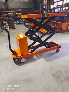 A mini construção semi-elétrica da plataforma de levantamento Scissor a altura máxima 2M da altura de levantamento 0.5T 1.0T - Product Image 4