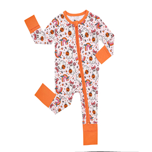Mono para Bebé con Estampado Lindo, Diseño de <span class=keywords><strong>Halloween</strong></span>, <span class=keywords><strong>Ropa</strong></span> Infantil, Mono de Manga Larga con Cierre para Bebé, Combinable con Todo - Product Image 3