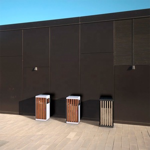 Poubelle en <span class=keywords><strong>bois</strong></span> pour <span class=keywords><strong>jardin</strong></span>, parc, extérieur, en acier, pour déchets, ordures, poubelle en <span class=keywords><strong>bois</strong></span> - Product Image 5