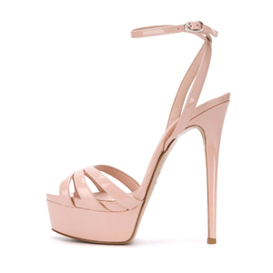 <span class=keywords><strong>Sandali</strong></span> da donna <span class=keywords><strong>con</strong></span> <span class=keywords><strong>tacco</strong></span> alto <span class=keywords><strong>con</strong></span> plateau in pelle <span class=keywords><strong>con</strong></span> <span class=keywords><strong>tacco</strong></span> alto all'ingrosso elegante moda estiva low MOQ - Product Image 2