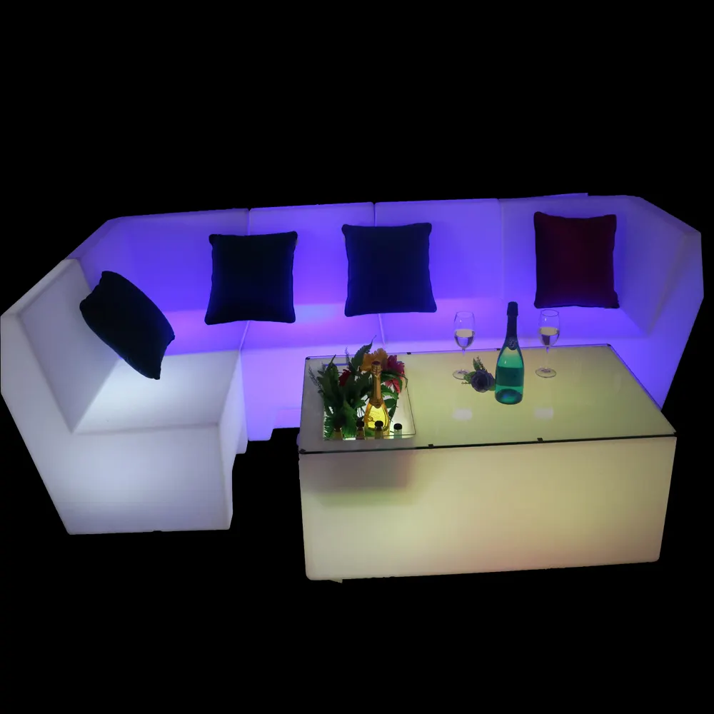 Außen theke/outdoor möbel RGB bar club led cocktail tisch party tische und stühle für verkauf