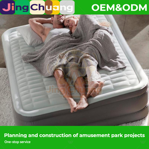 Jingchuang64486 Colchón Inflable Doble Jingchuang con Capa de Flotación, Bomba Integrada y Grosor Reforzado <span class=keywords><strong>para</strong></span> Senderismo y Gimnasio - Product Image 3