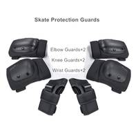 Conmoto — casque et coudières pour Scooter électrique, noir, genouillères de Protection, pour le Skateboard à roulettes
