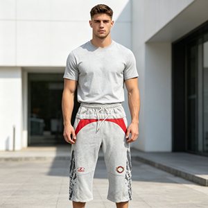 Camiseta de hombre de 350 g/m², 100 % algodón, tejido suave y holgado, con estampado en relieve, cuello redondo. - Product Image 3