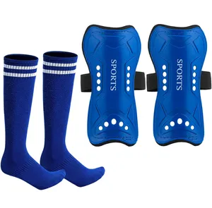 Factory Soccer Shin Guards For Youth Kids With Soccer Socks Shin Pads Sock Set Child Lightweight Adjustable Shin Guard Socks