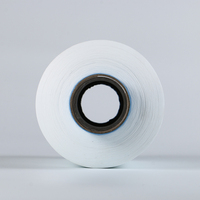 Fil de polyester 100% DTY 150/36 entièrement mat blanc, fil torsadé, écologique, haute ténacité, tricot, tissage, brut, 150d 36F