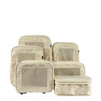 Ensemble de 6 cubes de rangement légers personnalisables avec logo pour bagages de voyage de luxe – Sacs de compression pour l'organisation des affaires