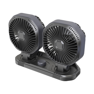 Factory Portable Universal High Speed Double <b>Head</b> Plastic Car Cooler <b>Fan</b> 360 Rotatable Auto <b>Fan</b> Car Accessories - Product Image 6