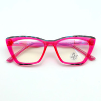 Taizhou RD-XHP15 Vente en gros Stock en promotion Montures optiques œil-de-chat transparentes à monture complète en PC, Lunettes de vue, Étui à lunettes