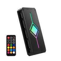 Controlador de Ventiladores XINMAI PWM de 4 Pines ARGB y 3 Pines, Hub de Sincronización ARGB para Placa Base, para Ventiladores de Refrigeración de Caja de Ordenador con Control Remoto OEM