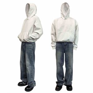H5455 Clothes Vendor Wholesale Custom Solid Color 360 Gsm Cotton Blends Boxy Oversized Hoodies Men's Hoodies - Product Image 4