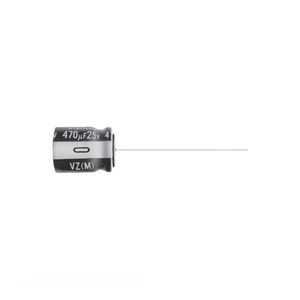 Condensador de Aluminio de 1 mF UVZ1E102MPD1CM, Canal del Fabricante, 25V, Polarizado, de Orificio Pasante - Product Image 1