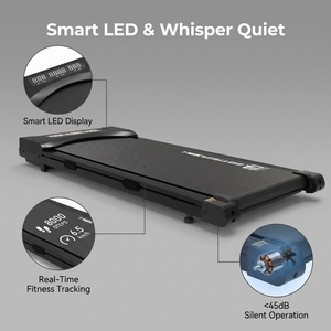 Tapis roulant pliable sous le bureau, moteur 1,5 CV avec haut-parleur Bluetooth, machine de marche compacte et portable pour la maison et le bureau - Product Image 3