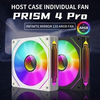 Ventiladores de Refrigeración para Caja de PC Magic Infinity Mirror de 120 mm RGB ARGB, Silenciosos, con Aspas de Giro Positivo/Inverso, para Juegos