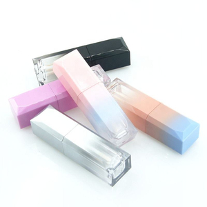 Wholesale Gradient Pink Black 4ML 5ML <b>Square</b> Lip Gloss Tube <b>Container</b> Makeup Lipgloss Bottle With Regular Big Brush - Product Image 5