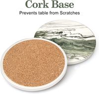 Sous-verres de thé pour boisson de table de vadrouille de luxe sous-verres de boisson de plaque de poids sous-verres de table de diatomite absorbant l'eau