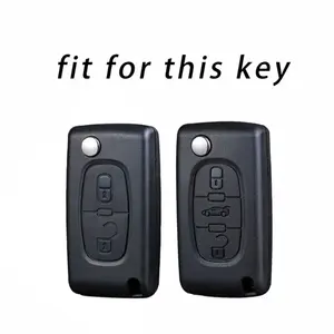 Étui de clé en silicone pour Peugeot <span class=keywords><strong>206</strong></span> 208 207 308 RCZ 408 407 307 <span class=keywords><strong>206</strong></span> pour Citroën C4 C5 C3 C2 C4L DS3 DS4 Xsara Picasso - Product Image 4