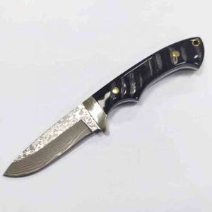 Coltello da caccia in acciaio damasco esterno a lama fissa con manico in corno di <span class=keywords><strong>cervo</strong></span> coltello da sopravvivenza portatile da campeggio - Product Image 5