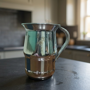 Classic Metal Water Jug with Floral Engraving Reusable Bar <b>Accessory</b> - Product Image 2