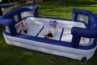 Mini-rink de hockey sur patins gonflable polyvalent avec souffleur pour festivals, foires, événements, mini-arena de hockey sur patins