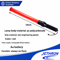 Bâton de signalisation routière multifonction rechargeable, bâton lumineux LED clignotant, lumière stroboscopique rouge et bleue, avertissement réfléchissant