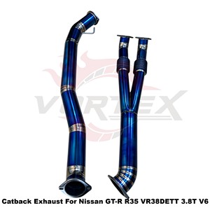 ระบบท่อไอเสียแบบวาล์ว Vortex Purple Burnt Titanium ขนาด 102 มม. สำหรับ Nissan GT-R R35 VR38DETT 3.8T V6 ชุดระบบจูนแบบติดตั้งได้โดยตรง - Product Image 4