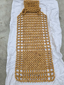 Cojín de asiento de coche con cuentas de madera natural, funda de asiento ventilada con masaje refrescante para la comodidad del conductor en verano, antitranspirante. - Product Image 3