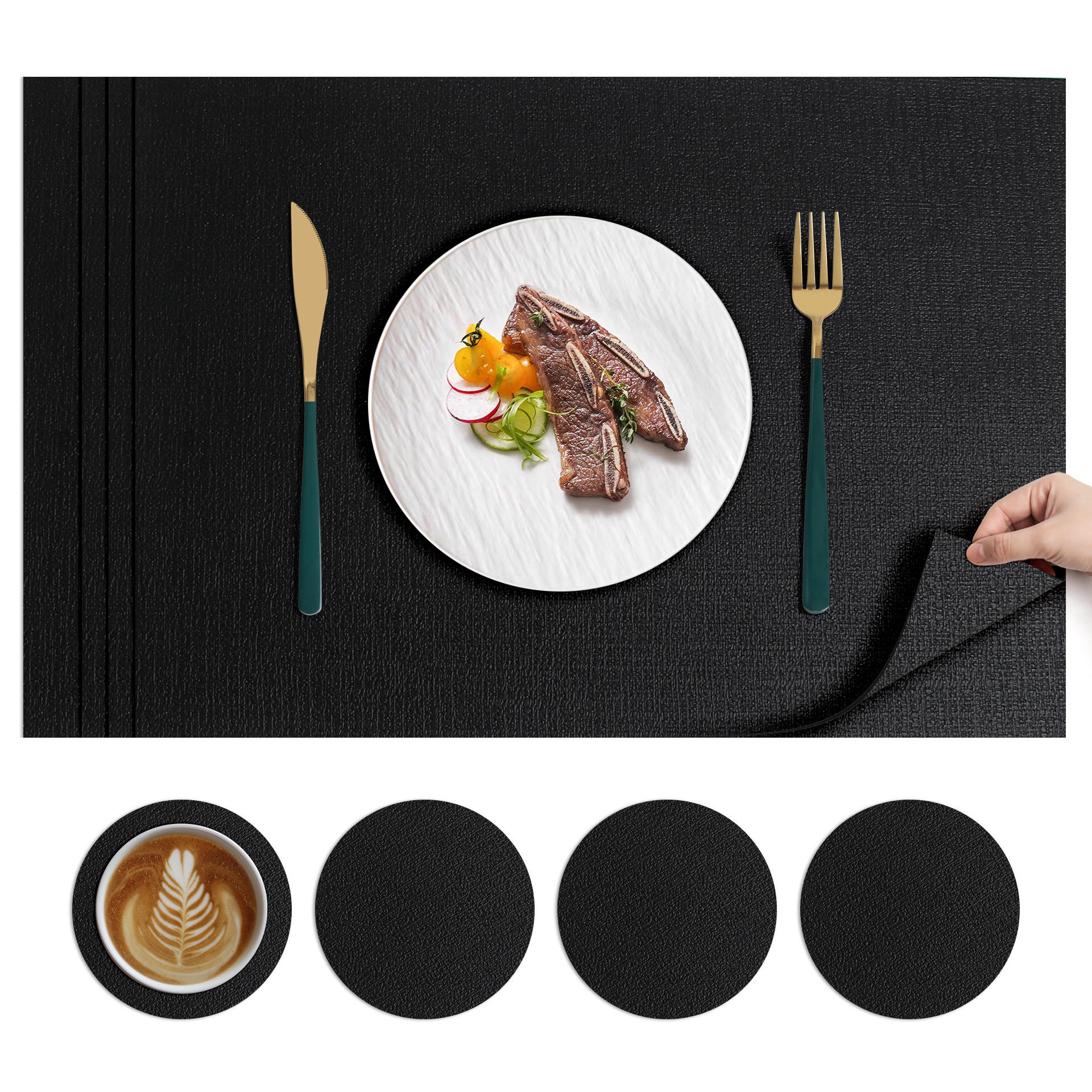 Right angle-solid black