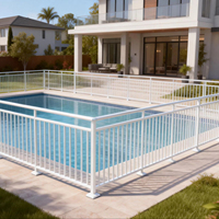 Clôture de sécurité pour piscine, clôture décorative en métal pour la confidentialité, clôture de sécurité de jardin, clôture extérieure moderne en alliage d'aluminium