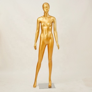 Full Body Female Mannequins Female Body Electroplated Yellow Gold Mannequin, Window <strong>Clothes</strong> Display <strong>Props</strong> - Product Image 3