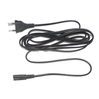 Câble d'alimentation européen à 2 broches 2,5A 250V CEE7/16 Type C 2x0,75mm² Conducteur en cuivre PVC Câble VDE pour produits d'éclairage OEM ODM Personnalisé