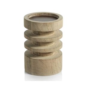 ADC Contemporary Grooved Cylinder <b>Wooden</b> Candle Stand Handmade Candle Stand Rustic Brown <b>Home</b> <b>Decor</b> <b>for</b> Wedding Christmas - Product Image 1