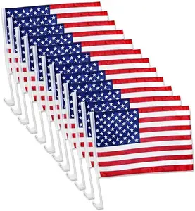 advertisement Cheap wholesale custom America car flags electronic printing of national America car flags