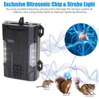 Répulsif à souris ultrasonique GH-716 à brancher avec lumière stroboscopique, alimenté par piles, empêche les souris d'entrer dans les moteurs de voitures