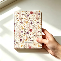 Carnet A5 à couverture rigide, motif floral personnalisé, journal, carnet de notes quotidien, cadeau