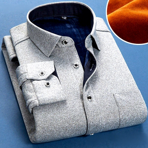 <span class=keywords><strong>Camicia</strong></span> da <span class=keywords><strong>uomo</strong></span> autunno inverno, calda, in rayon antibatterico, foderata in pile, slim fit, stile coreano, a maniche lunghe, tinta unita, di tendenza - Product Image 1