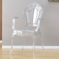 Chaise Chiavari en acrylique transparent empilable, résistante à l'eau et aux rayures, en résine transparente pour mariage, banquet, hôtel, événement