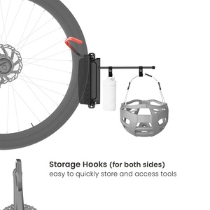 LBM10-01S <span class=keywords><strong>Portabici</strong></span> Verticale <span class=keywords><strong>da</strong></span> Parete, Supporto Salvaspazio per Biciclette <span class=keywords><strong>da</strong></span> Garage, Stand Appendibici per Interni, Confezione <span class=keywords><strong>da</strong></span> 2 - Product Image 4