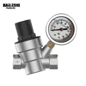 Wholesales Adjustable Manual <strong>Water</strong> Pressure Regulator with <strong>Gauge</strong> for <strong>Water</strong> Use of Pressure Relief Valve - Product Image 3