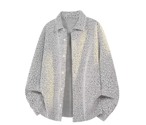 Giacche in tessuto sherpa, cardigan lavorato a maglia <span class=keywords><strong>stile</strong></span> <span class=keywords><strong>camicia</strong></span>, giacche abbottonate su misura - Product Image 2