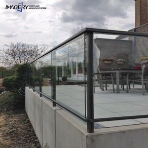 Ringhiere in Vetro Temperato di Sicurezza Resistenti alle Intemperie in Stile Moderno con Telaio in Alluminio per Balconi e <span class=keywords><strong>Scale</strong></span> - Product Image 1