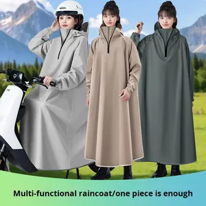 Impermeable de Cuerpo Entero con Capucha para <span class=keywords><strong>Mujer</strong></span>, de Tela Oxford Resistente a la Intemperie, para Vehículos Eléctricos, Bicicletas, Scooters, Ropa de Turismo al Aire Libre para Adultos - Product Image 4