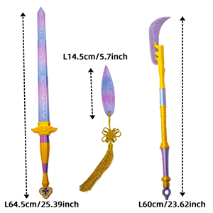ของเล่นดาบการ์ตูน Telescopic KPop Demon Hunters Zoey  แบบยืดหดได้  ผลิตจากพลาสติก PLA  เป็นมิตรกับสิ่งแวดล้อม สำหรับทุกเพศทุกวัย - Product Image 3
